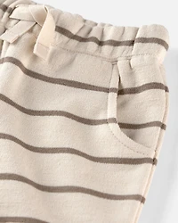 Toddler 2-Piece Organic Cotton Top & Short Set in Stripes