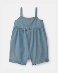 Baby Girl Chambray Sleeveless Romper