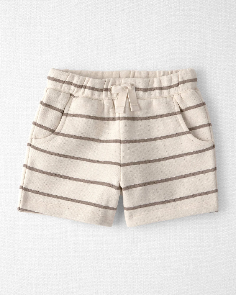 Toddler 2-Piece Organic Cotton Top & Short Set in Stripes