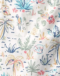 Boys Recycled Swim Trunks in Tropical Paradise