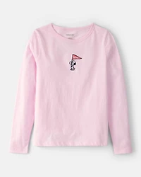 Girls Peanuts Snoopy Long-Sleeve Top - Pink