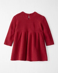 Baby Girl Organic Cotton Sweater Knit Dress