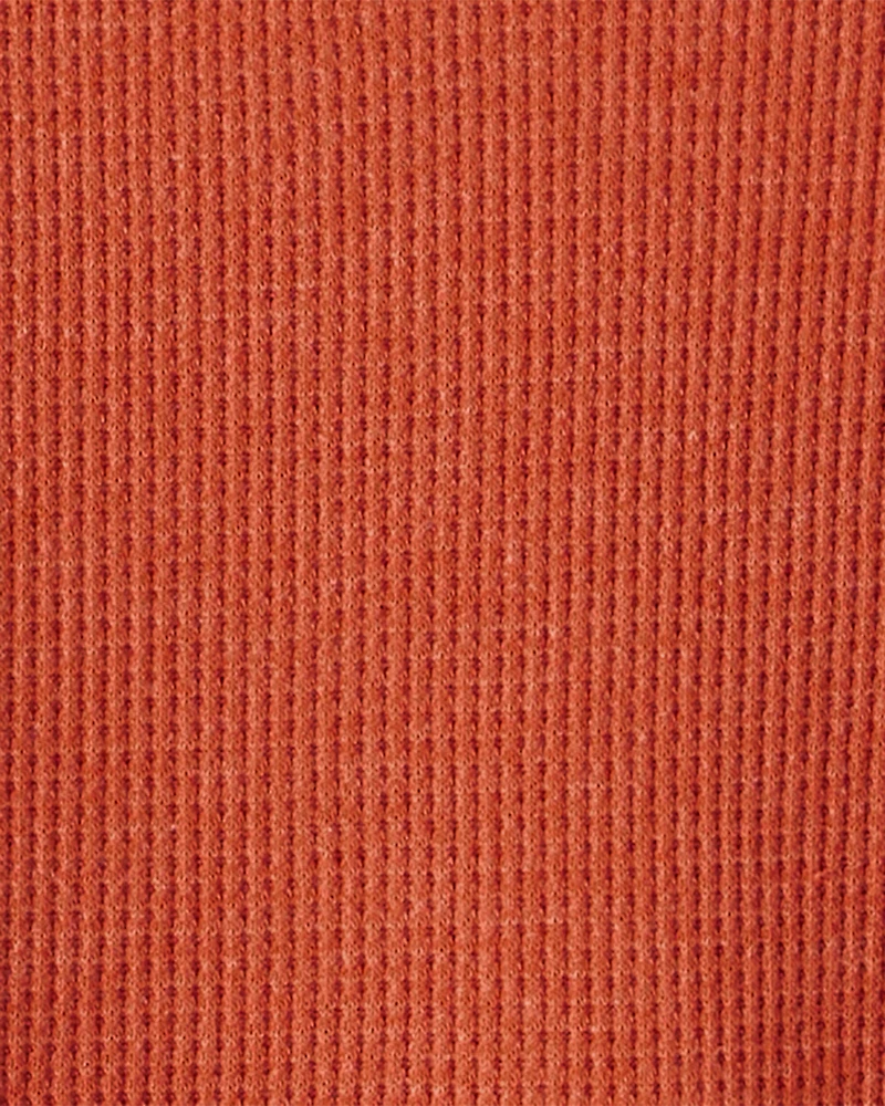 Toddler Boy Waffle Knit Long-Sleeve Tee & Pant Set - Orange