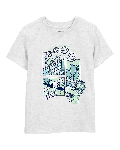 Toddler Boy Volleyball Short-Sleeve Graphic Tee - White