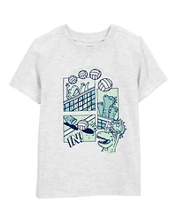 Toddler Boy Volleyball Short-Sleeve Graphic Tee - White
