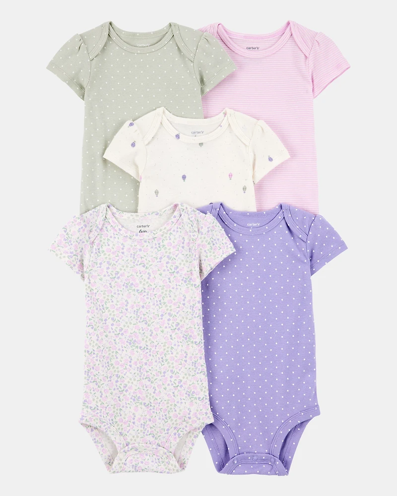 Baby 7-Piece Short-Sleeve Bodysuits & Pull-On Pants Set
