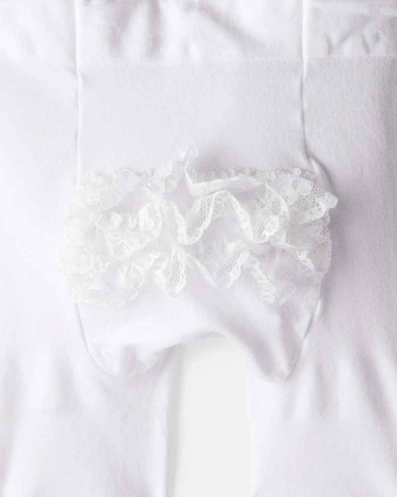 Baby Girl 2-Pack Tights - Black/White