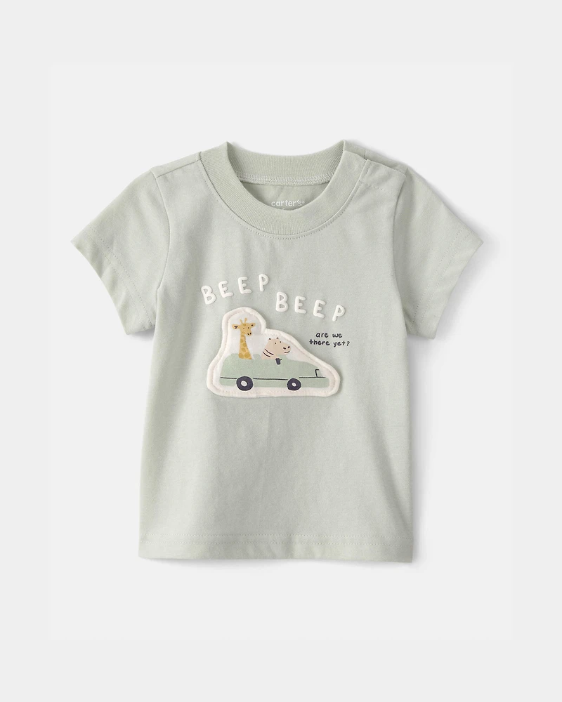 Baby 2-Piece Road Trip Graphic Tee & Pant Set - Green