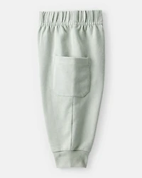 Baby Boy 2-Piece Airplane Thermal Bodysuit & Jogger Set - Green/White