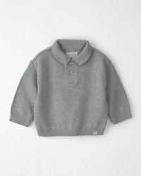 Baby Boy Organic Cotton Sweater Knit Polo