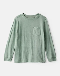 Boys Long-Sleeve Pocket Tee - Green