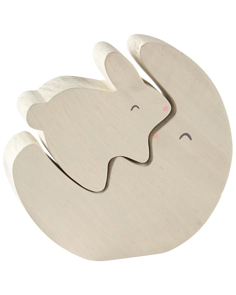 Baby Little Planet Bunny Wooden Puzzle