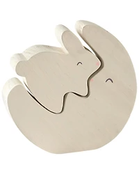 Baby Little Planet Bunny Wooden Puzzle