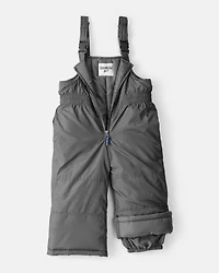 Toddler Boy 2-Piece Color Block Hooded Snowsuit Jacket & Bib Set