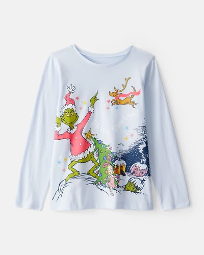 Girls Christmas Dr. Seuss™ The Grinch Long-Sleeve Graphic Tee - Blue