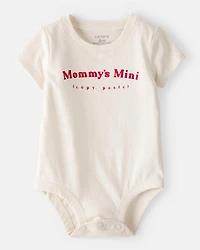 Baby 'Mommy's Mini' Short-Sleeve Graphic Bodysuit - Cream