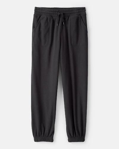 Girls DayDream Fleece Knit Drawstring Joggers - Black