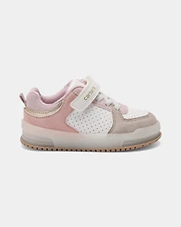 Toddler Girl Color Block Casual Sneakers - Pink/White