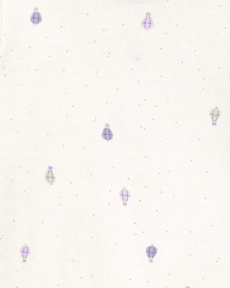 Baby 2-Piece Long-Sleeve Tee & Coverall Set - Purple