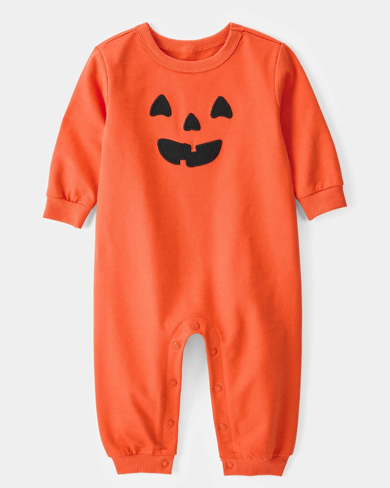 Baby Halloween Pumpkin Jumpsuit - Orange