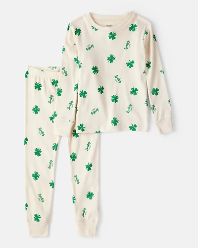Baby St. Patrick's Day 100% Cotton Snug Fit 2-Piece Pajamas - Ivory
