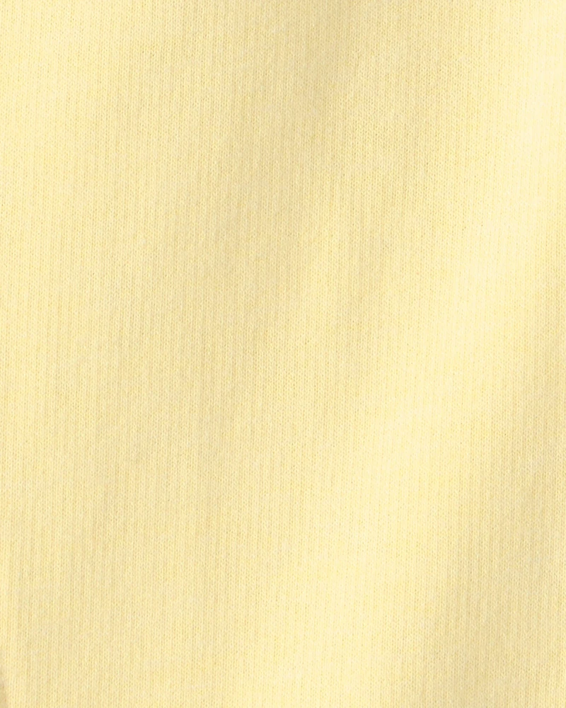 Toddler Girl French Terry Wide-Leg Pants - Yellow