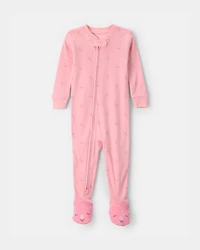 Baby Girl Flamingo 100% Cotton Snug Fit 1-Piece Pajama - Pink