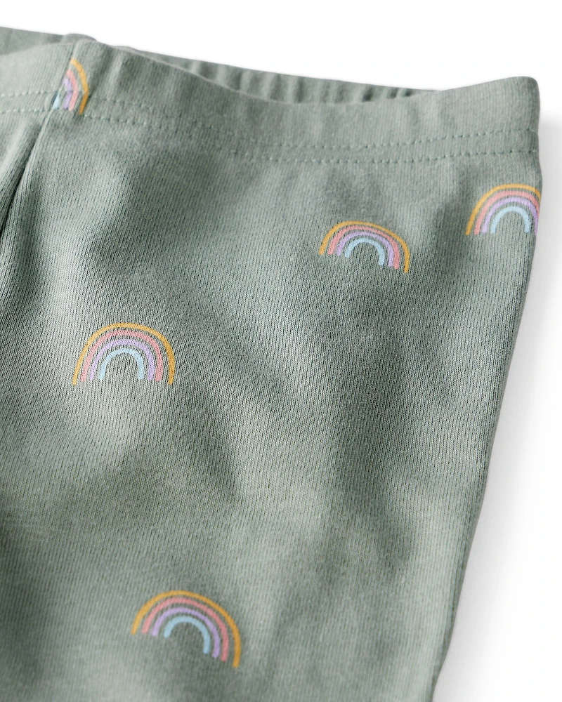 Kid Organic Cotton Pajamas in Magical Rainbow Print