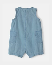 Baby Beach Cruiser Chambray Sleeveless Romper