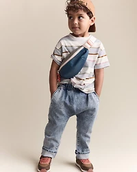 Toddler Playground Pant in Avenue Wash Denim - Blue