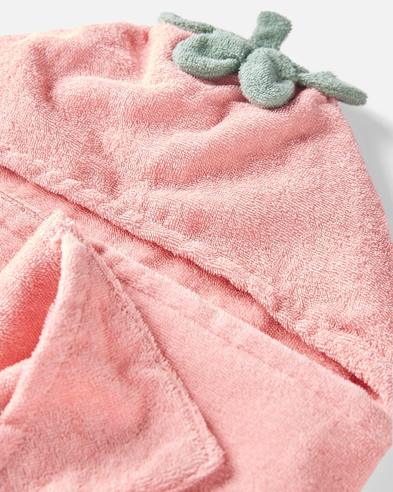Toddler Organic Terry Cotton Strawberry Towel