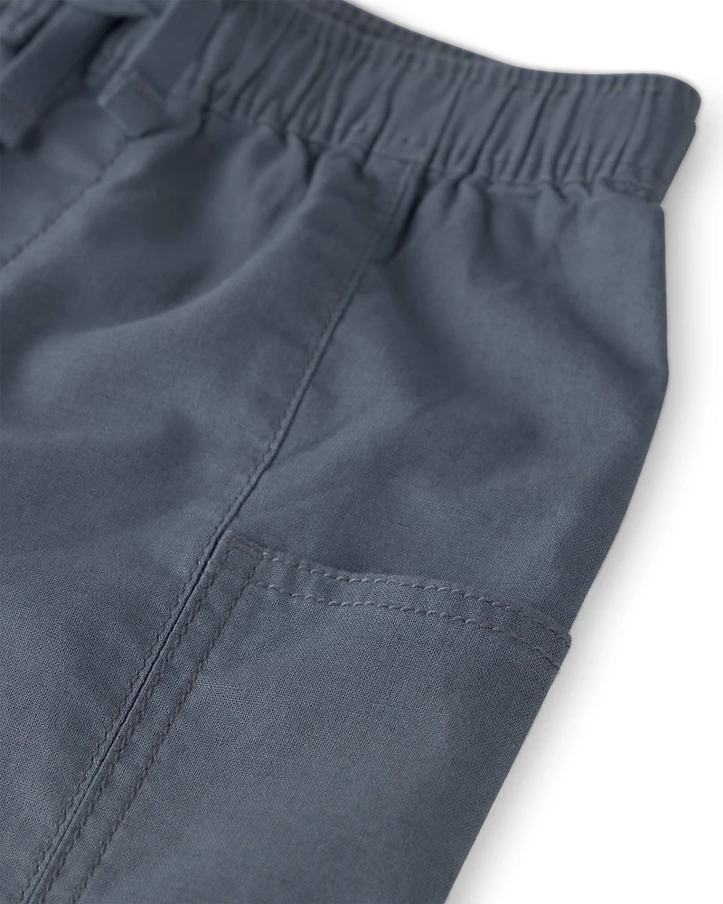 Boys Relaxed Linen Pants Made with Organic Cotton