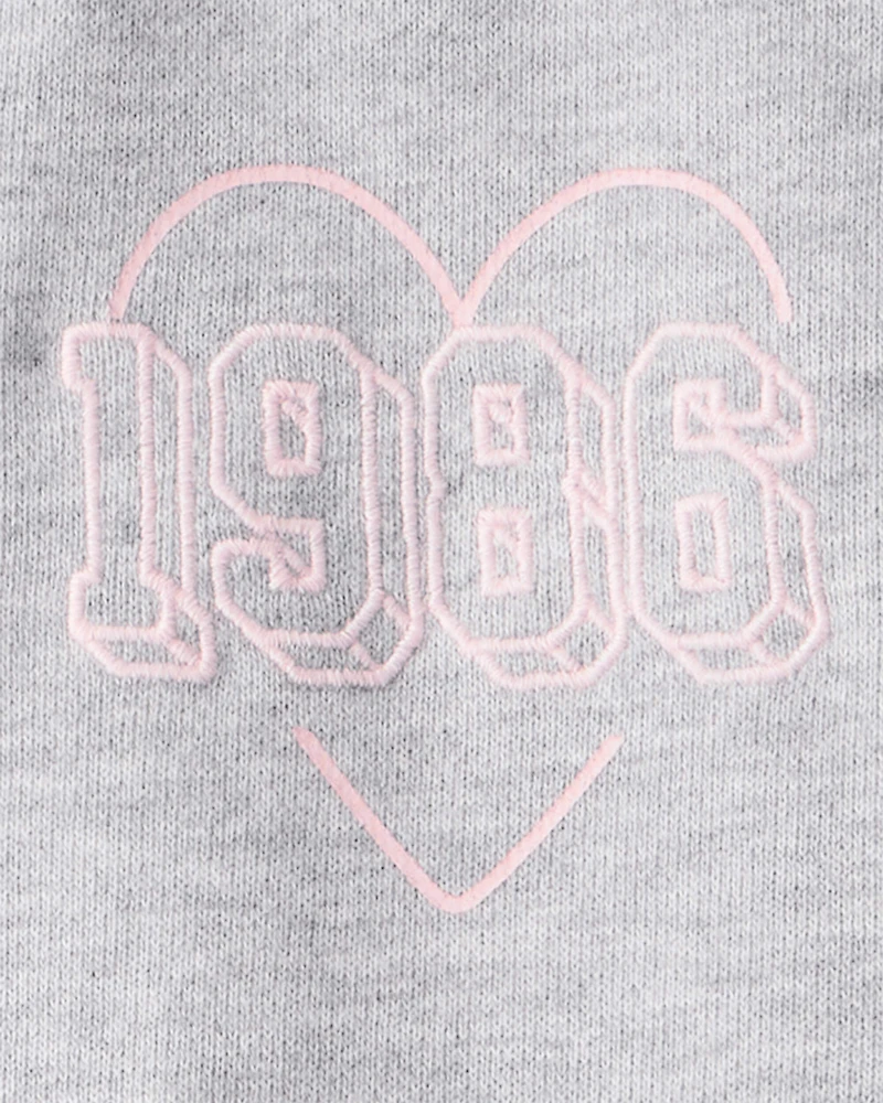 Kid 1986 Heart Varsity Jacket - Grey