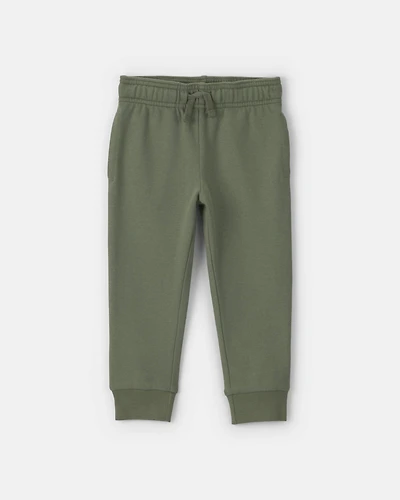 Toddler Boy French Terry Joggers - Olive Green