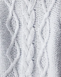 Toddler Girl Metallic Cable Knit Long-Sleeve Sweater - Blue