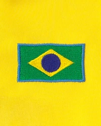 Baby Umbro Brazil Soccer Romper - Blue/Yellow/Green