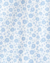 Baby Girl 3-Piece Floral Vest Outfit Set - Blue