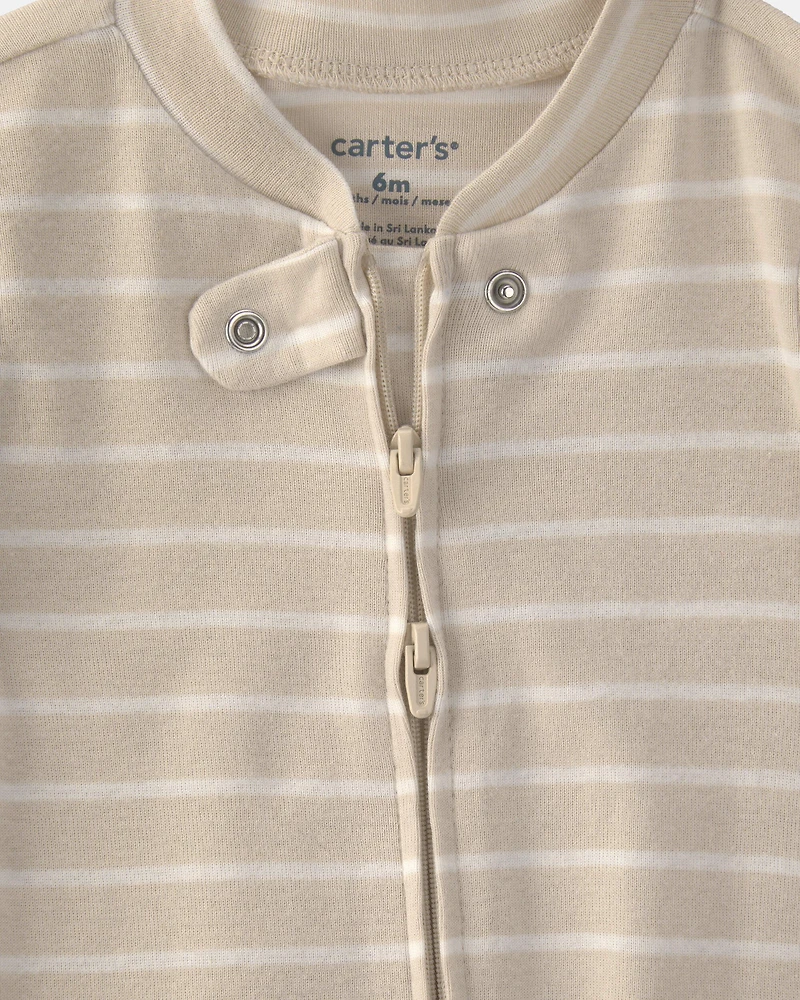 Baby Boy 2-Pack Sports Sleep & Play Pajamas - Ivory/Tan