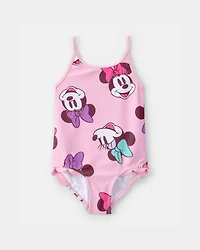 Toddler Girl 1-Piece Disney© Minnie Mouse Swimsuit - Pink