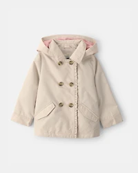 Toddler Girl Lightweight Trench Jacket - Khaki