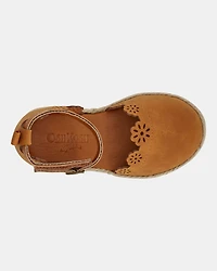 Toddler Girl Vegan Leather Shoes - Brown