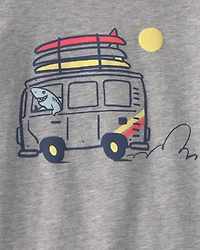 Toddler Boy Cruising Shark Graphic Tee - Grey