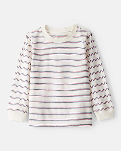 Toddler Boy Striped Long-Sleeve Tee - Cream