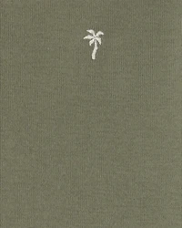 Baby Boy 3-Piece Palm Tree Outfit Set - White/Green