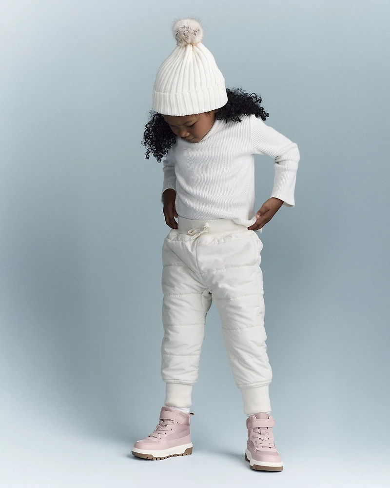 Toddler Girl Turtleneck Long-Sleeve Top - Cream