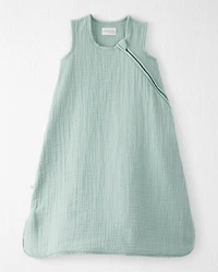 Baby Organic Cotton Gauze Wearable Blanket in Green