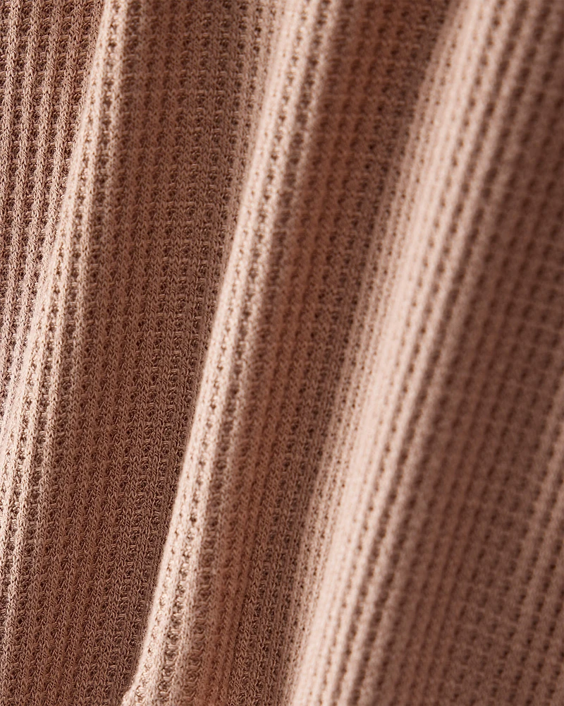 Baby Solid PurelySoft Long-Sleeve 2-Way Zip Sleep & Play Pajamas - Brown