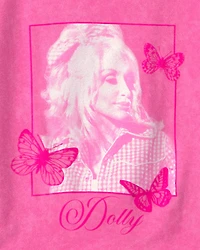 Girls Dolly Parton Graphic Tee - Pink