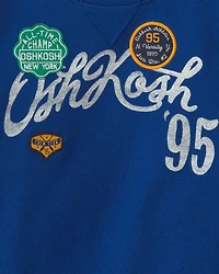 Toddler Boy 'OshKosh' French Terry Pullover Sweatshirt - Blue