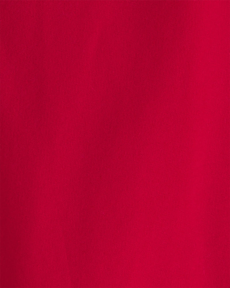 Kid Drawstring Knit Joggers - Red